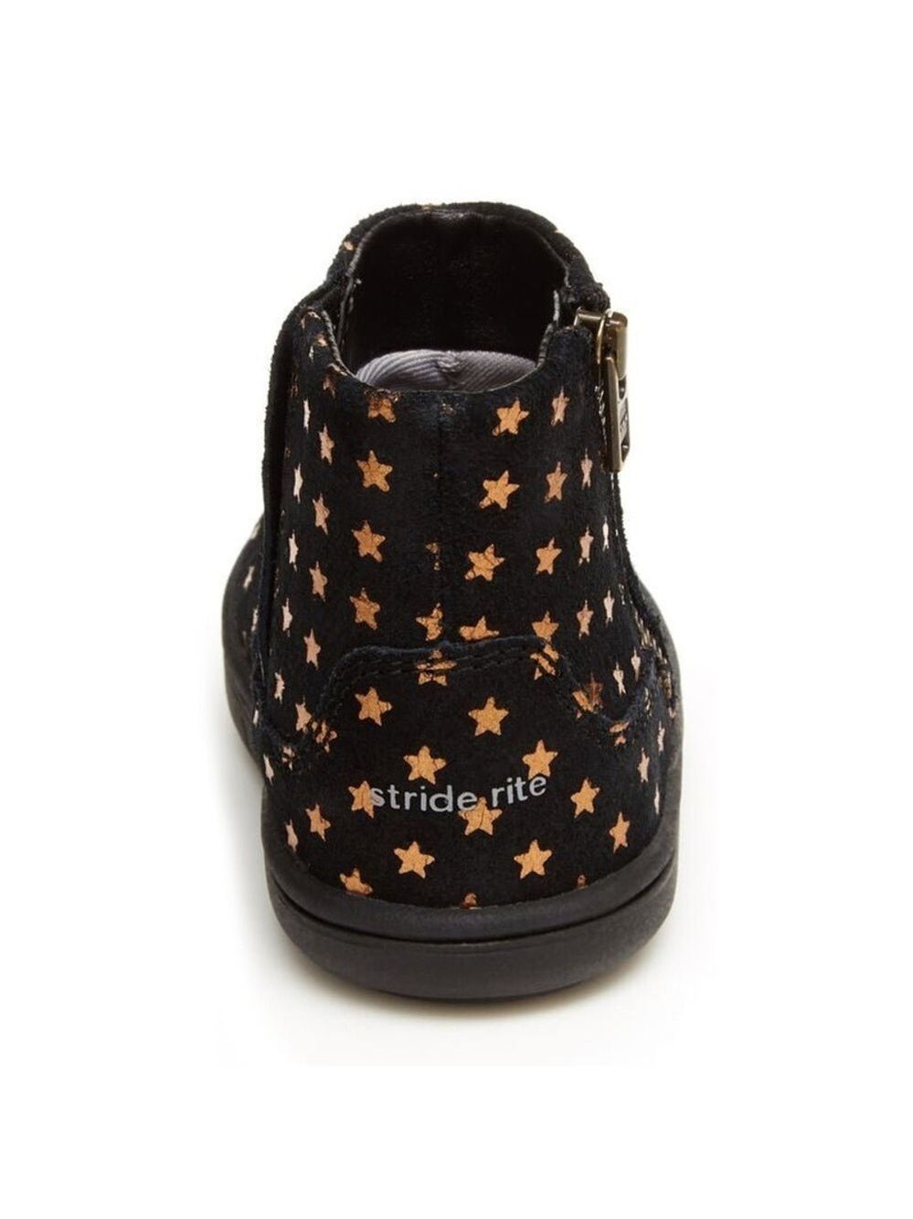 Size 11 kids Stride Rite Black Boots with Gold Stars